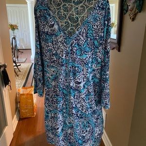 COPY - Lilly Pulitzer long sleeve knee length dress.  Light weight
